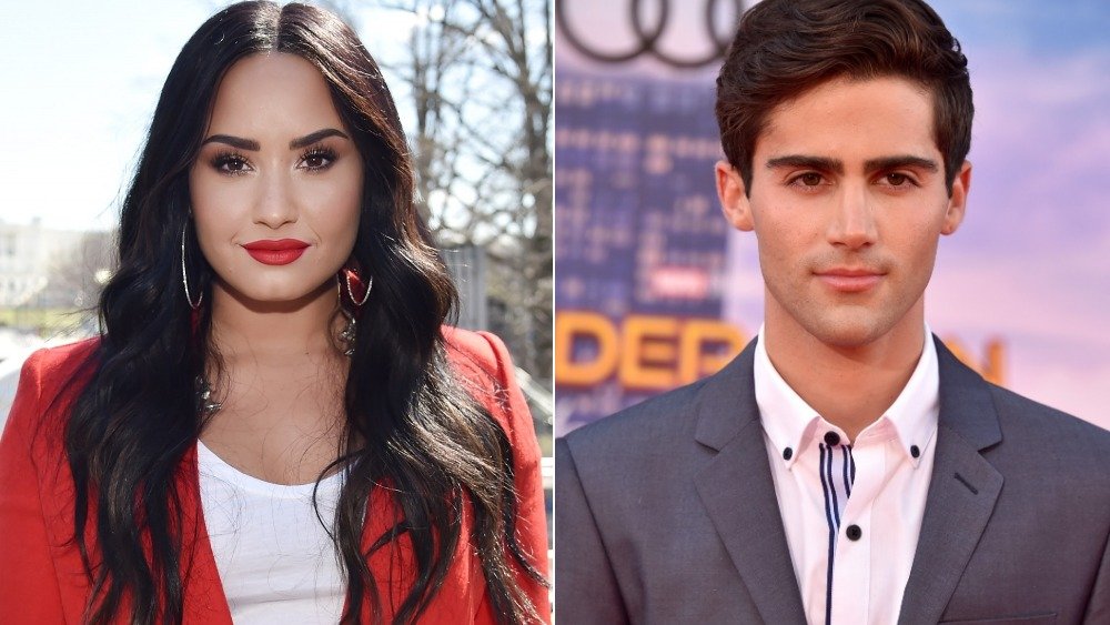 (left) Demi Lovato at the March For Our Lives protest in Washington, D.C. (left) Max Ehrich at the premiere of Spider-Man: Homecoming 