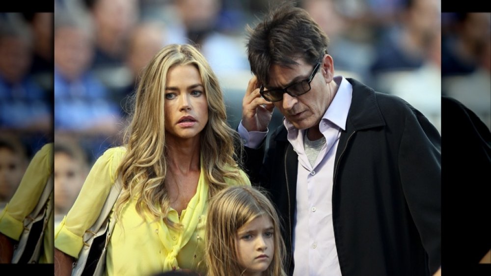 Denise Richards and Charlie Sheen with their daughter