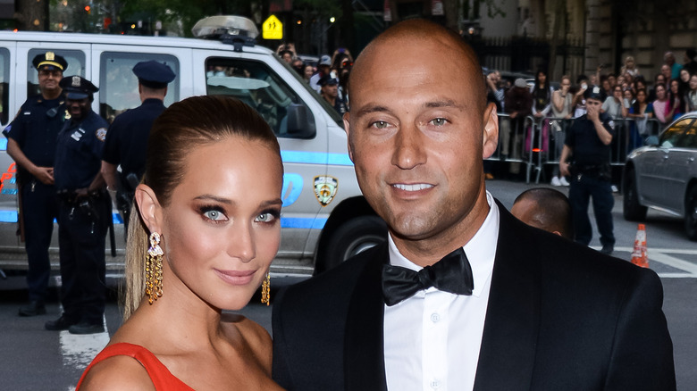 Hannah Davis and Derek Jeter red carpet