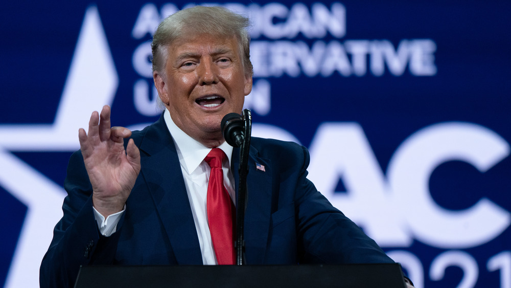 Donald Trump speaking at CPAC