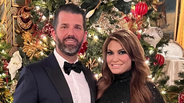 Donald Trump Jr. and fiance Kimberly Guilfoyle smiling