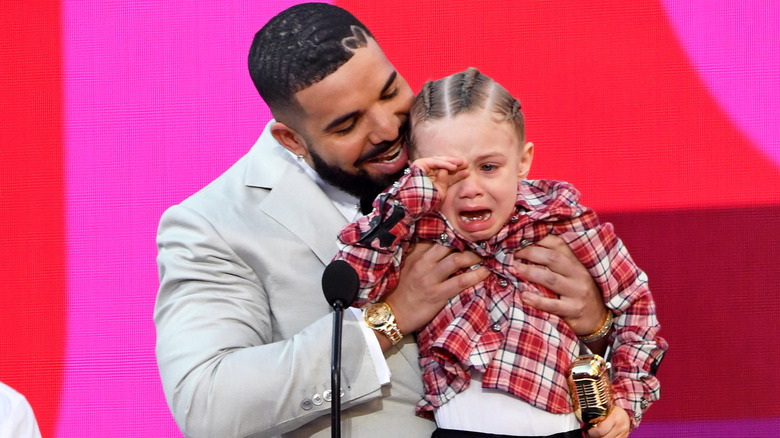 Drake with his son Adonis 