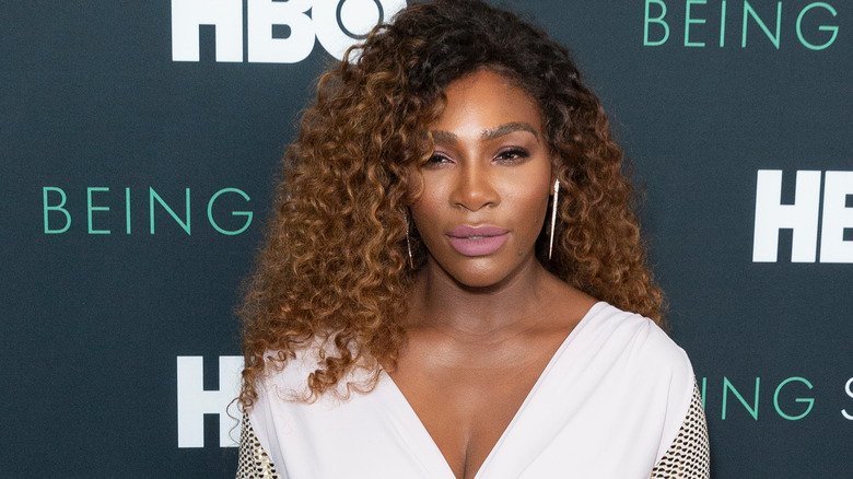 Serena Williams in a white dress