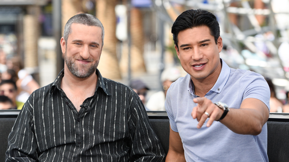 Dustin Diamond and Mario Lopez at an event 