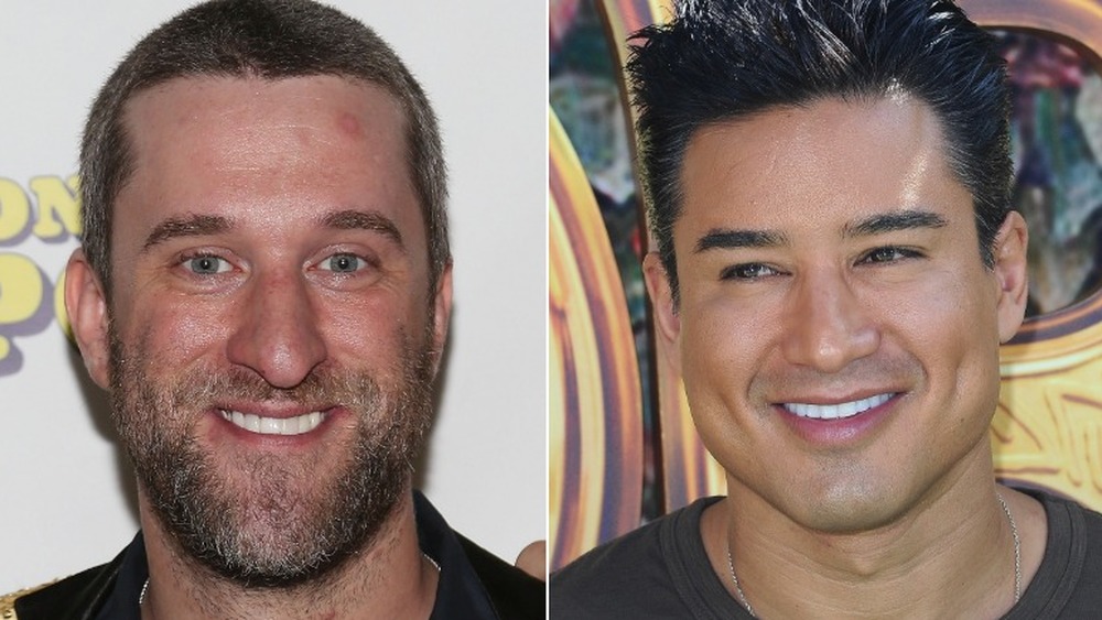 Side by photos of Dustin Diamond and Mario Lopez