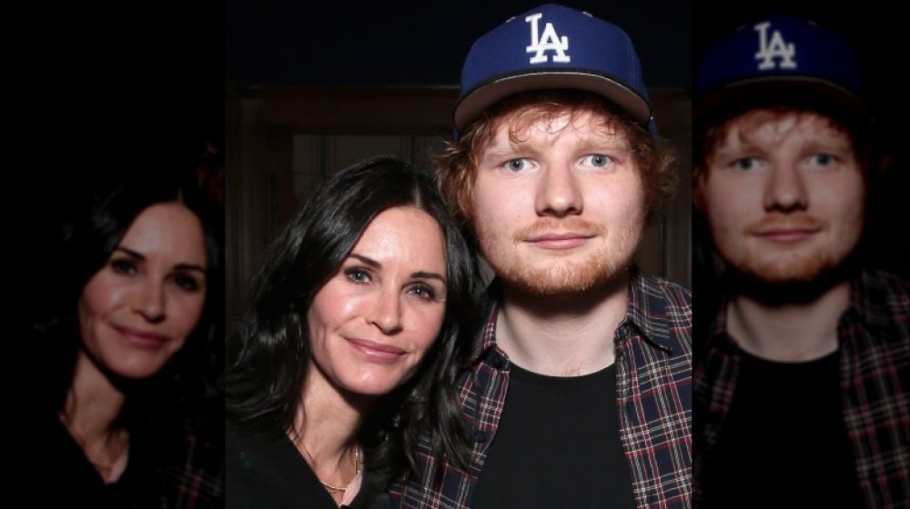 Courteney Cox and Ed Sheeran