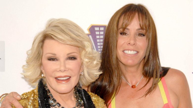 Joan Rivers and Melissa Rivers on the red carpet