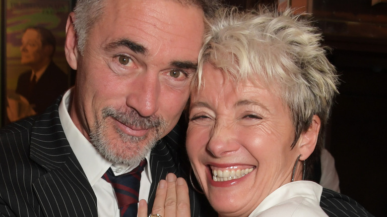 Greg Wise and Emma Thompson hugging