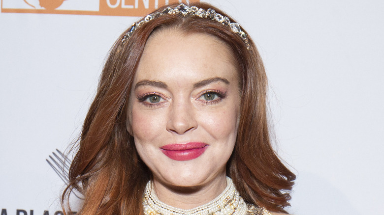 Lindsay Lohan, smiling, 2019 photo