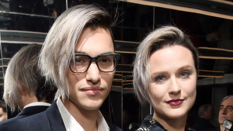 Evan Rachel Wood and Zach Villa sporting similar hairstyles