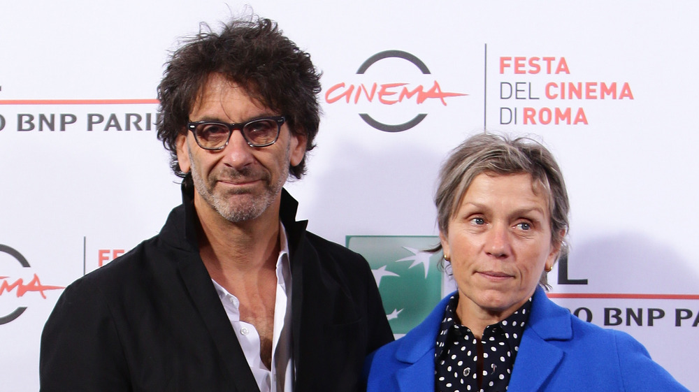 Frances McDormand and Joel Coen pose