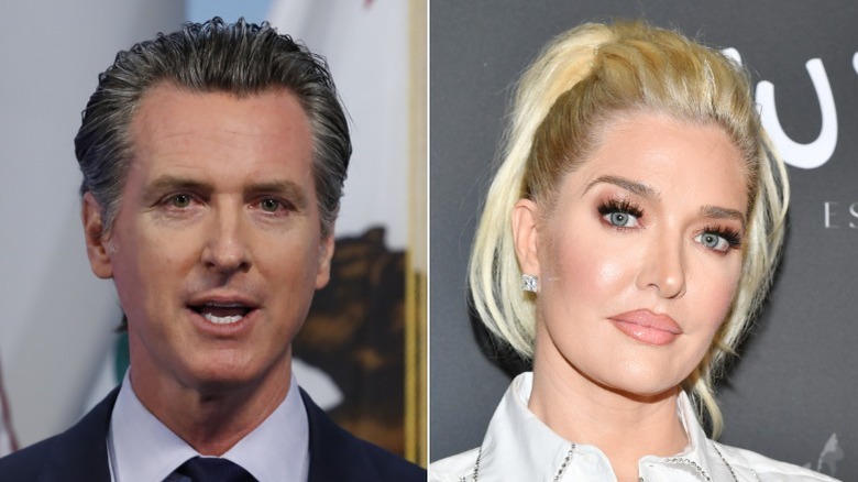 Gavin Newsom and Erika Jayne side by side