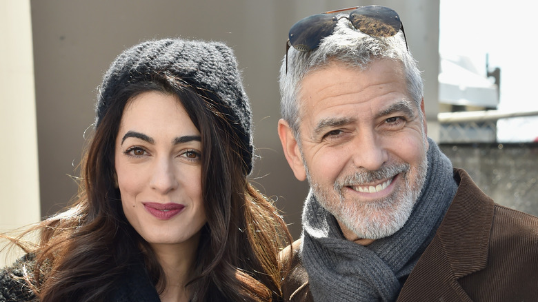 Amal Clooney and George Clooney in Washington