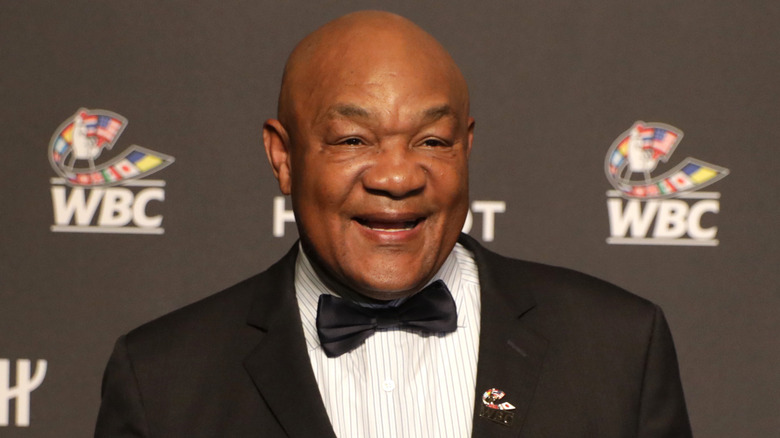 George Foreman smiling in tuxedo