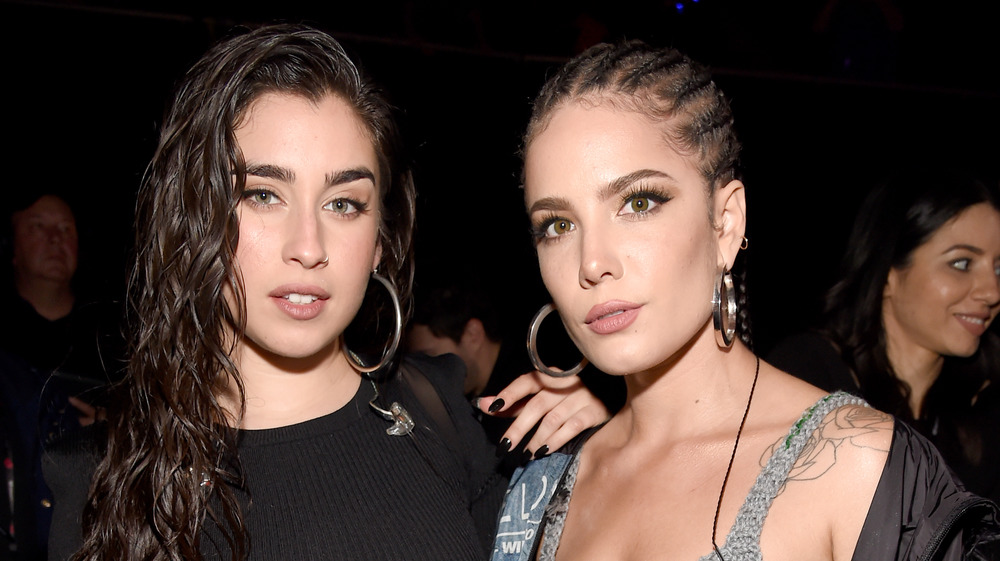 Lauren Jauregui and Halsey smiling 