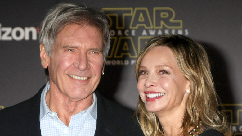 Harrison Ford and Calista Flockhart at an event 