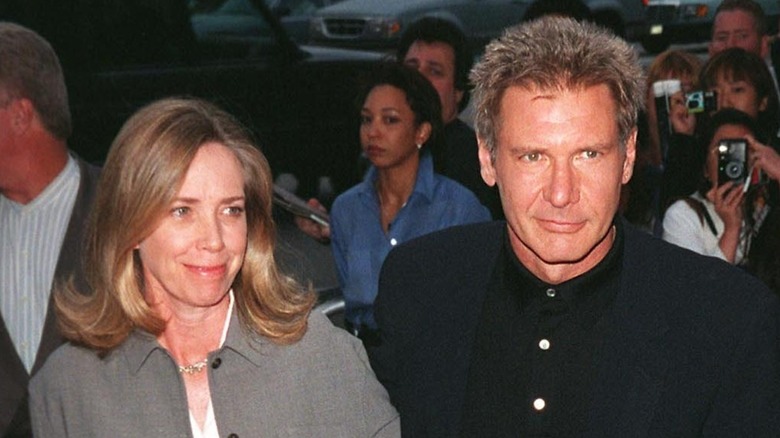 Melissa Mathison and Harrison Ford at an event 