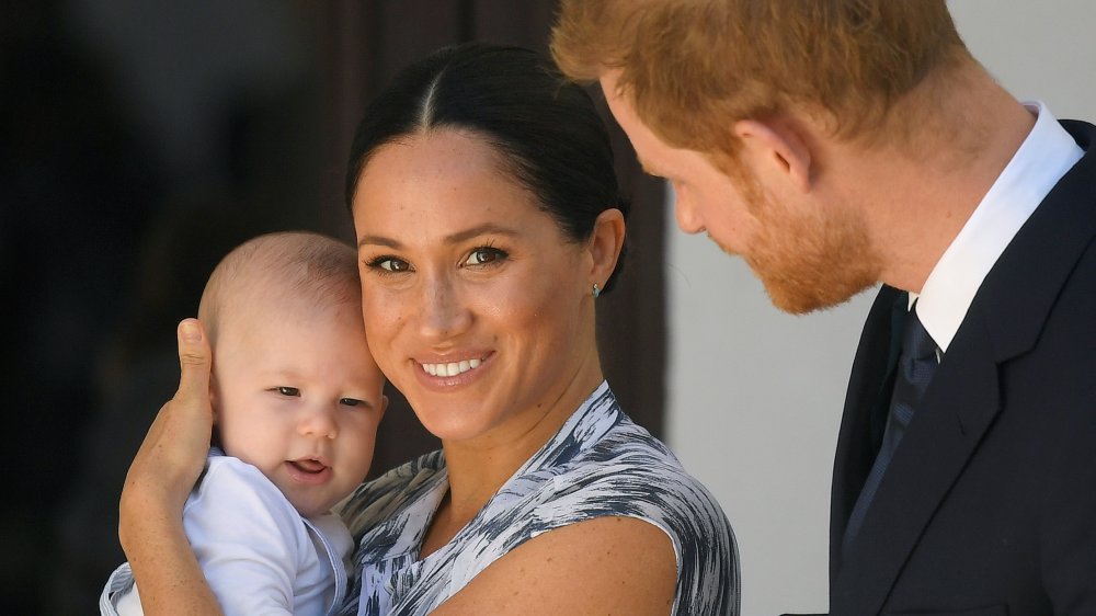 Archie Harrison Mountbatten Windsor, Meghan Markle, and Prince Harry together