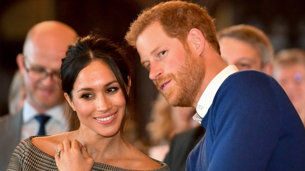Meghan Markle and Prince Harry speaking to each other