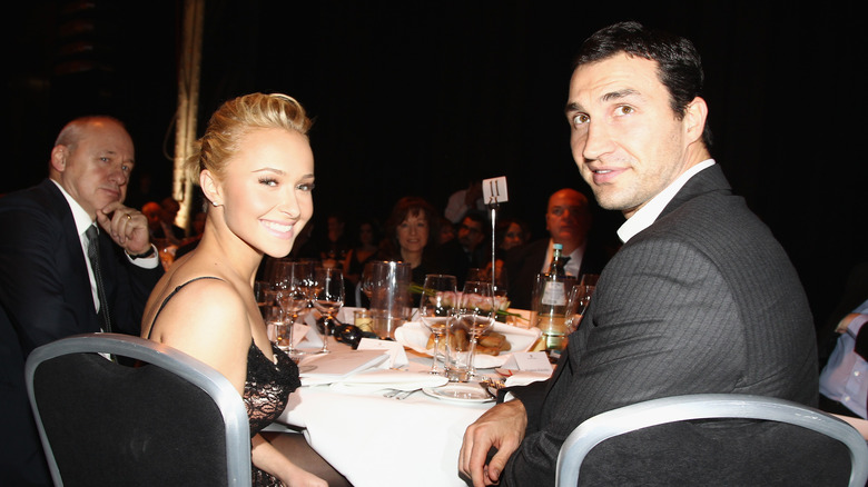 Wladimir Klitschko having dinner with Hayden Panettiere