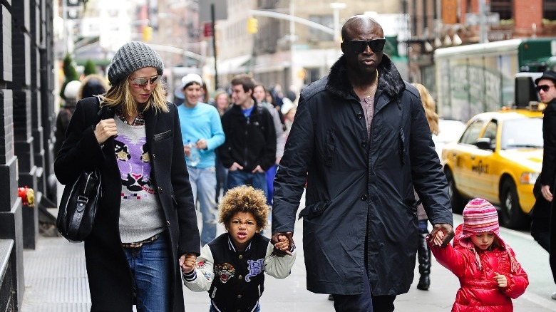 Heidi Klum and Seal with children