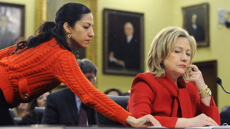 Huma Abedin with Hillary Clinton