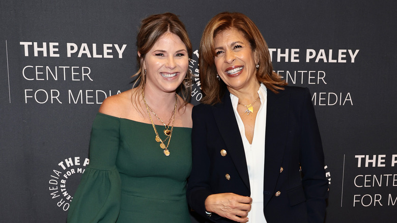 Jenna Bush Hager and Hoda Kotb attending the 70th anniversary celebration of NBC's "Today" at The Paley Center for Media