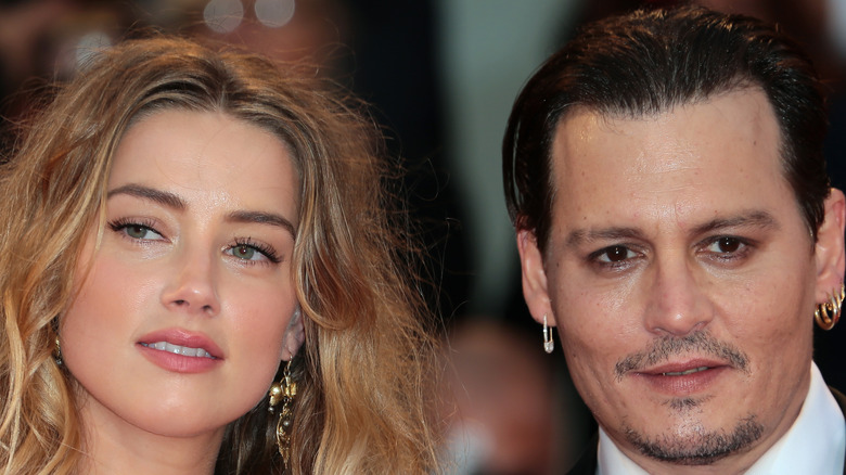 Johnny Depp and Amber Heard at an event