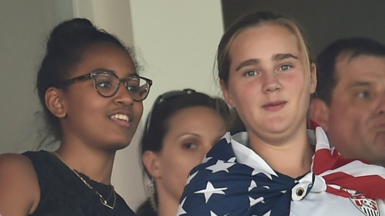 Sasha Obama and Maisy Biden at event