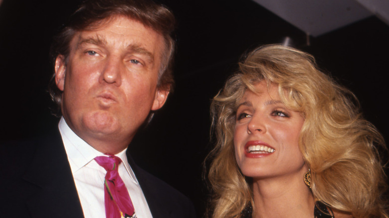 Donald Trump and Marla Maples smiling