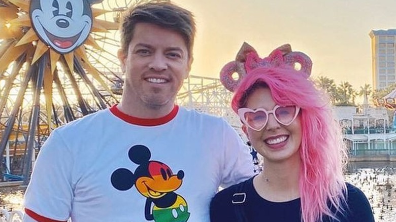 J.D. Scott, Annalee Belle in Disney gear