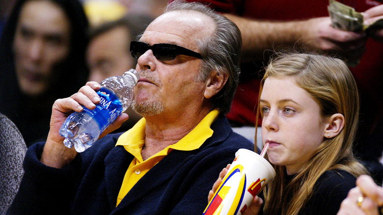 Jack and Lorraine Nicholson at Lakers game