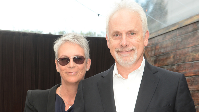 Jamie Lee Curtis and Christopher Guest smiling