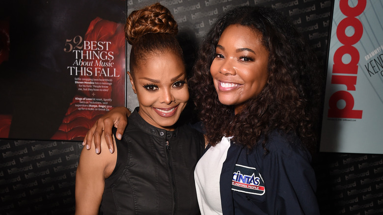 Janet Jackson and Gabrielle Union smiling