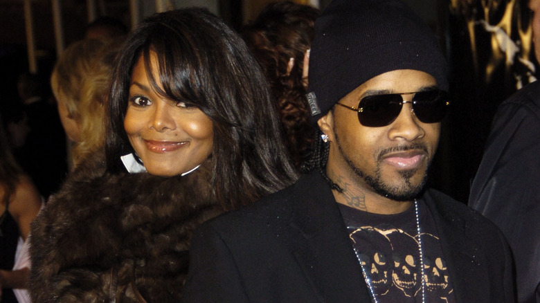 Janet Jackson and Jermaine Dupri smiling