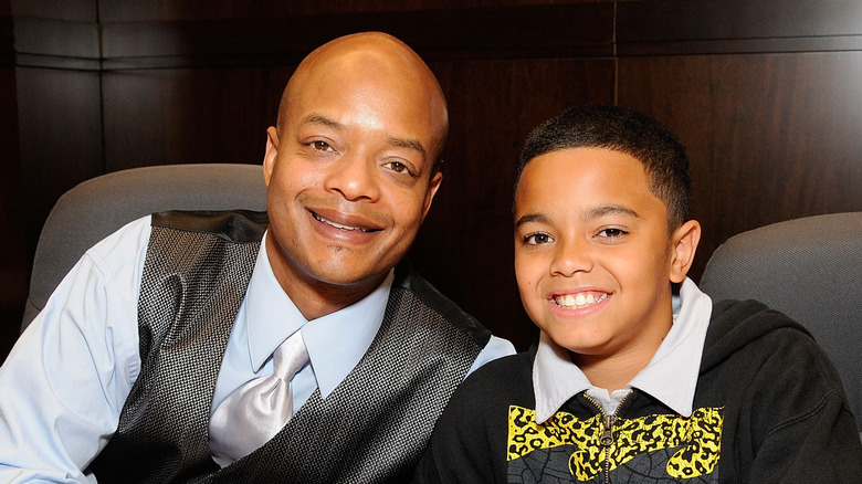 Todd Bridges with his son