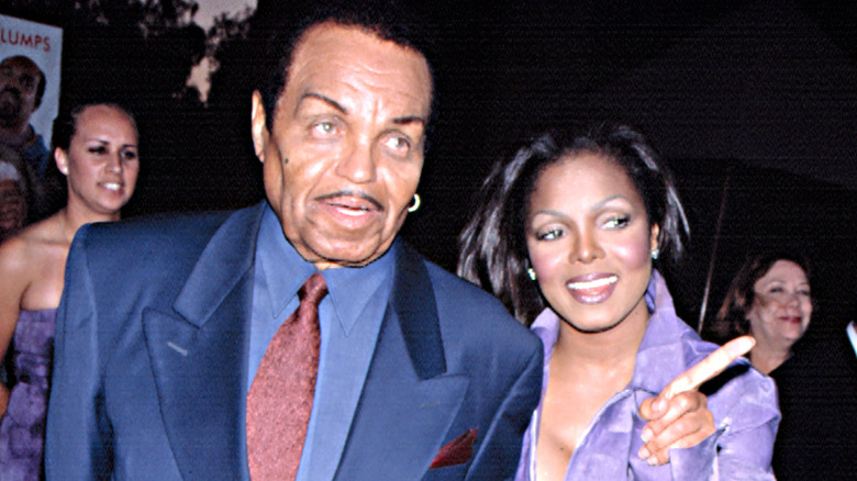 Joe and Janet Jackson, both speaking to cameras