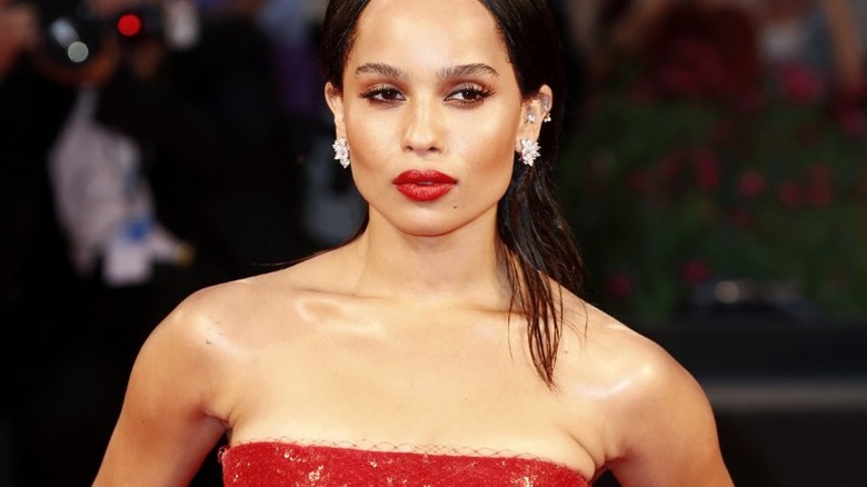 Zoë Kravitz smirking