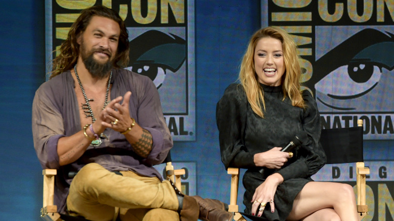 Jason Momoa and Amber Heard at Comic Con