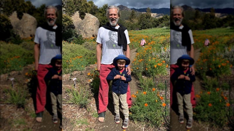 Jeff Bridges with his grandson