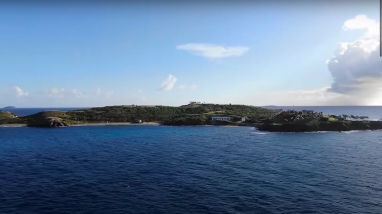 Drone footage of Jeffrey Epstein's island