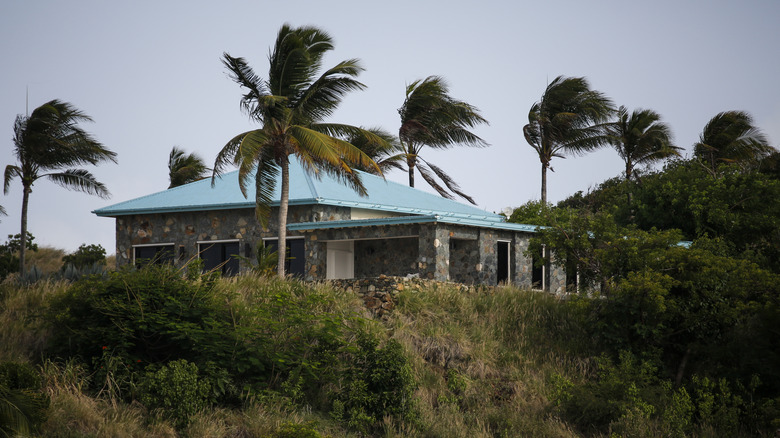 Building on Little St. James island