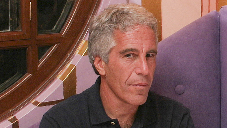 Jeffrey Epstein seated