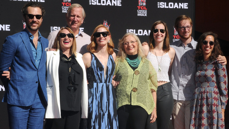 Jessica Chastain with family at TCL Chinese Theatre in 2016