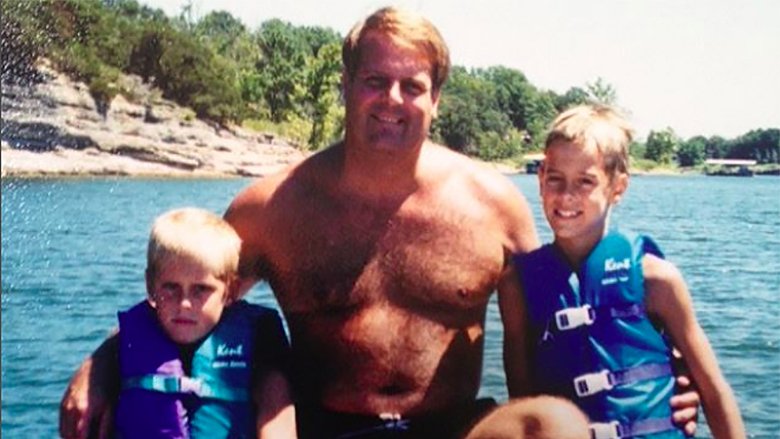 Old picture of Derick Dillard with his dad and brother