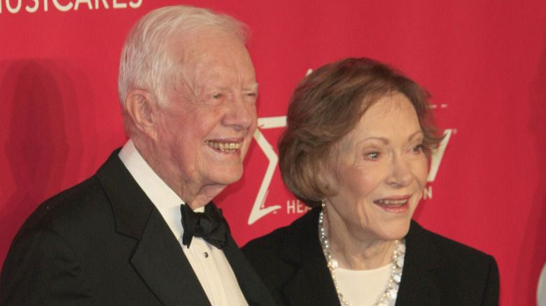 Jimmy and Rosalynn Carter posing