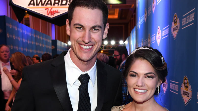 Joey Logano and Brittany Baca at the NASCAR Awards