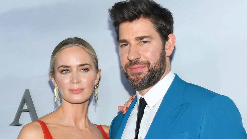 Emily Blunt and John Krasinski attend an event