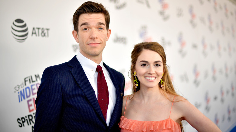 John Mulaney and Annamarie Tendler smiling 