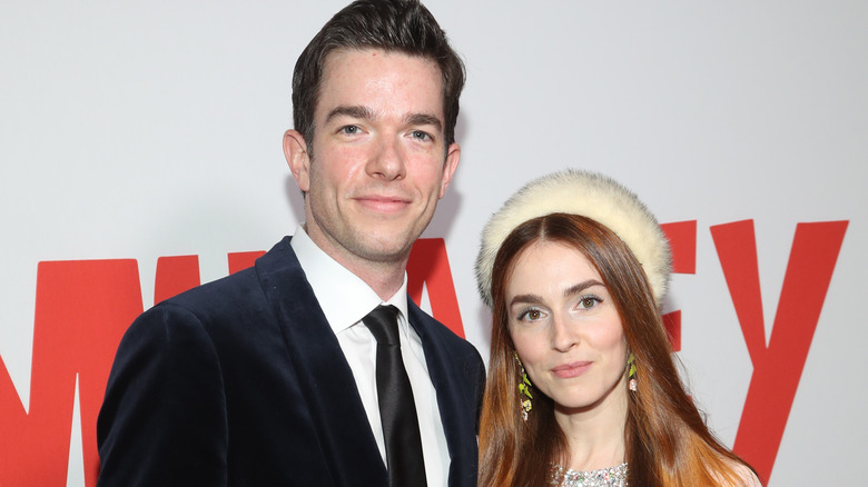 John Mulaney and Annamarie Tendler smiling 